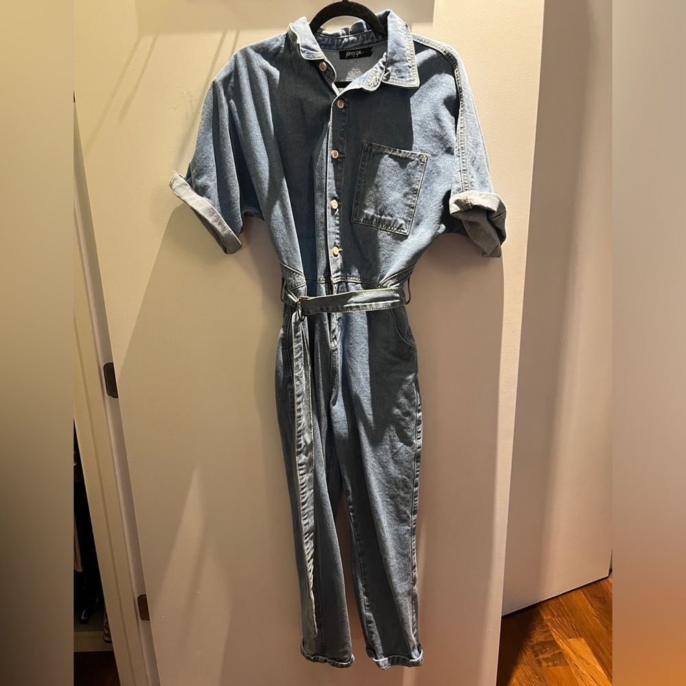 Nasty Gal Denim Boiler Suit size Small